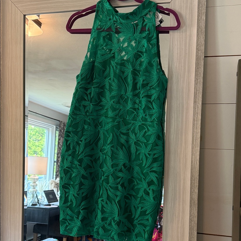 Sam Edelman Vibrant Green Lace Mini Dress